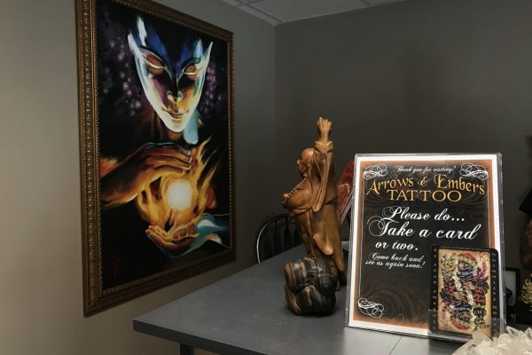 Shop Interior Arrows and Embers Concord, NH Custom Award Winning Ink