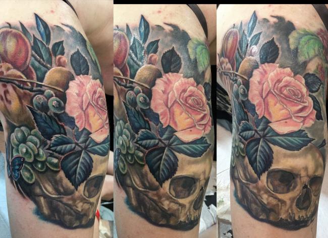 Master Painter Still-life Tattoo by Sean Ambrose